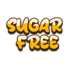 3D Sugar free text poster art