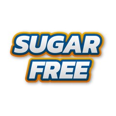 3D Sugar free text poster art
