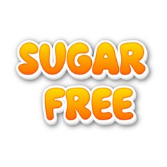 3D Sugar free text poster