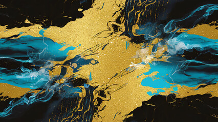 blue and yellow. Ai generate 