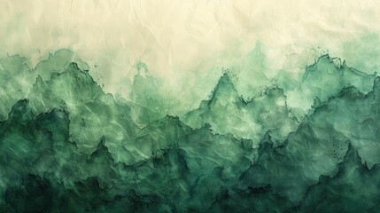 Green watercolor painting background for use in decorative design. - obrazy, fototapety, plakaty