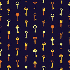 Collection of key Seamless Pattern Vector illustration for Print, Wallpaper, Decoration.