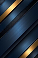 Premium black and blue background with elegant stripes, smooth gradients, and a cut paper effect for a modern, luxury design.