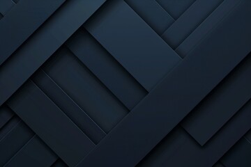 A luxurious ambiance is conveyed through the sleek black and blue abstract background with geometric shapes and lines. - obrazy, fototapety, plakaty