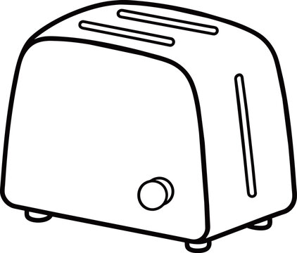 recommend clip art: Illustration drawing toaster outline style