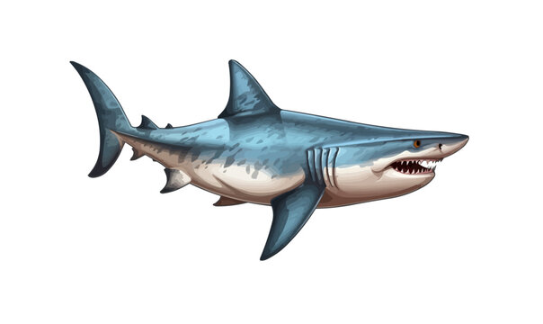 shark isolated vector style on isolated background illustration