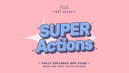 editable super actions text effect.typhography logo
