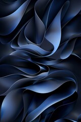 Sophisticated black and blue abstract background with a smooth, elegant gradient and vibrant, futuristic geometric shapes.