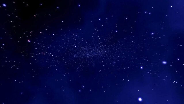 Space Journey galaxy particles motion video