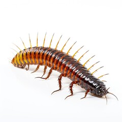 Photo of centipede Isolated on white background