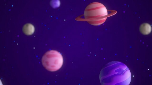 Cartoon Outer Space 4K Resolution