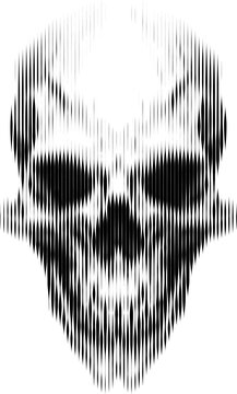 Halftone vector alien skull Illustration