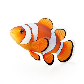 recommend clip art: Photo of clown anemonefish isolated on white background