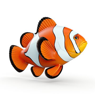 recommend clip art: Photo of clown anemonefish isolated on white background
