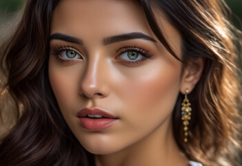 Obraz premium A Portrait Of Breathtakingly Gorgeous, Exotic, Beautiful Woman. 