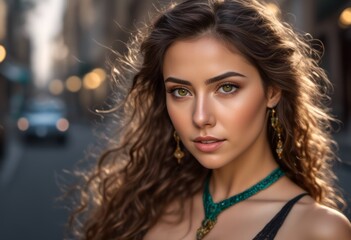 A Portrait Of Breathtakingly Gorgeous, Exotic, Beautiful Woman.
