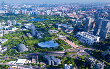 Urban environment of Century Plaza, Pudong New Area, Shanghai, China