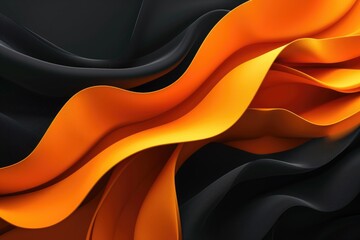 Orange and black abstract gradient dynamic background