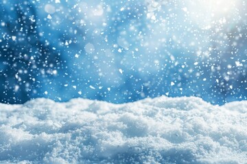 sparkling falling snow Winter Christmas decoration banner background greeting card illustration December xmas celebrate