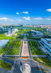 Urban environment of Century Plaza, Pudong New Area, Shanghai, China