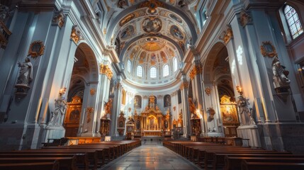 Fototapeta na wymiar Salzburg Cathedral a church