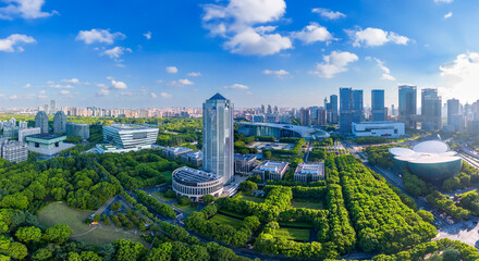 Urban environment of Century Plaza, Pudong New Area, Shanghai, China