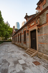 Modern buildings and Ancient Architecture in Shanghai, China
