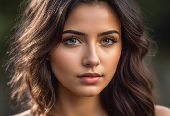 Fototapeta premium A Portrait Of Breathtakingly Gorgeous, Exotic, Beautiful Woman. 