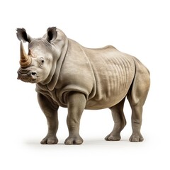 Obraz premium Photo of rhinoceros isolated on white background