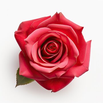 Photo of rose isolated on white background