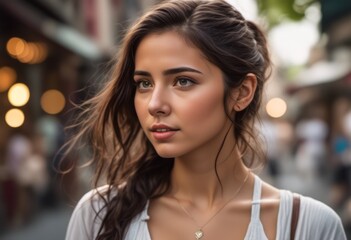 Fototapeta premium A Portrait Of Breathtakingly Gorgeous, Exotic, Beautiful Woman. 