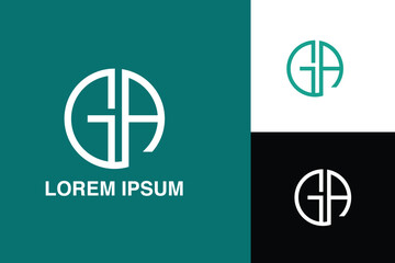 GA, AG, G, A, Abstract Letters Logo monogram
