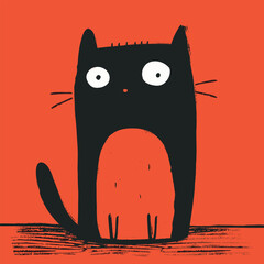 An artistic rendition of a cat