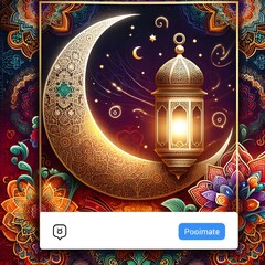 Ramadan kareem lantern instagram post story