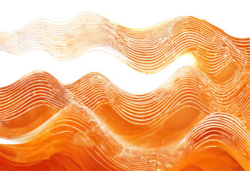 Template design waves Orange background Abstract