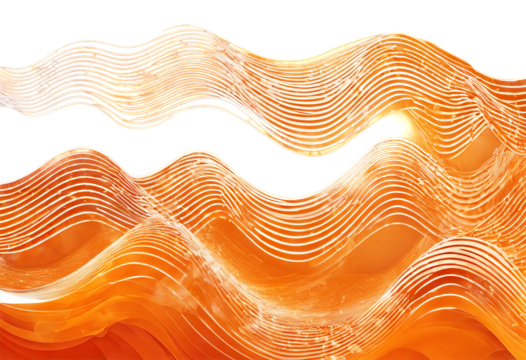 Template design waves Orange background Abstract