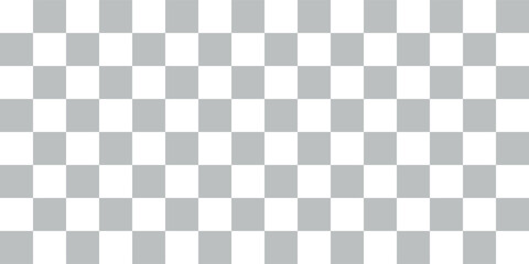 The flooring features a gray and white checkered pattern on a white background, creating symmetry through parallel squares and rectangles - obrazy, fototapety, plakaty