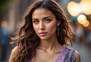 A Portrait Of Breathtakingly Gorgeous, Exotic, Beautiful Woman.

