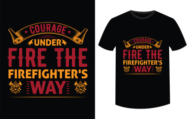 World Firefighter t-shirt design. Retired firefighters. graphic t-shirt design. Firefighters apparel. print template