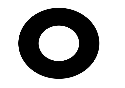Schwarzer Ring, Kreis,  Weisser Hintergrund, Freisteller
