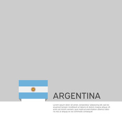 Argentina flag background. State patriotic argentinian banner, cover. Document template with argentina flag on white background. National poster. Business booklet. Vector illustration, simple design