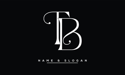TB, BT, T, B  Abstract Letters Logo Monogram © fozia