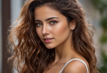 A Portrait Of Breathtakingly Gorgeous, Exotic, Beautiful Woman.
