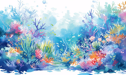 Obraz na płótnie Canvas coral in the sea-generative aI