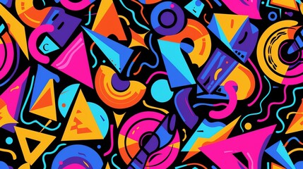 colorful graffiti colorful shapes background