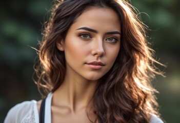 Naklejka premium A Portrait Of Breathtakingly Gorgeous, Exotic, Beautiful Woman. 