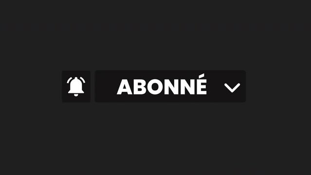 Animation d'abonnement pour les sites vid&eacute;o. Bouton "J'aime" et "Je suis".