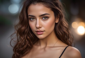A Portrait Of Breathtakingly Gorgeous, Exotic, Beautiful Woman.
