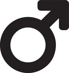 Male gender vector icon on a white background. Male symbol illustration design. - obrazy, fototapety, plakaty