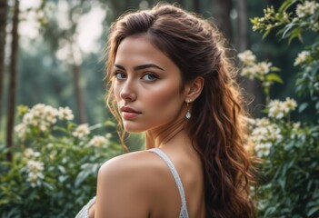 Naklejka premium A Portrait Of Breathtakingly Gorgeous, Exotic, Beautiful Woman. 